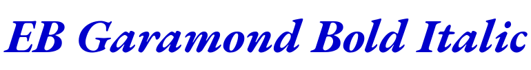 EB Garamond Bold Italic लिपि